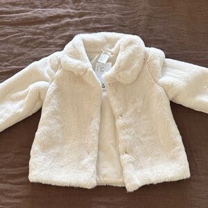 Cozy Cream Kids Faux Fur Jacket